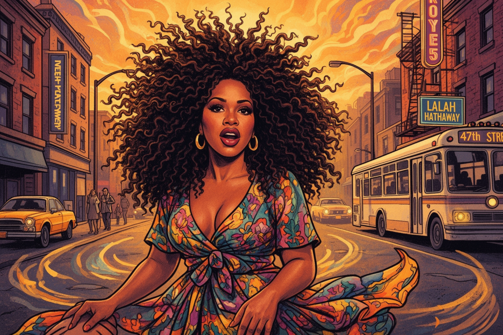 Lalah Hathaway zingt met passie over haar jeugdstraat 47th Street, omringd door muzikale herinneringen en de soulgeschiedenis van Chicago.