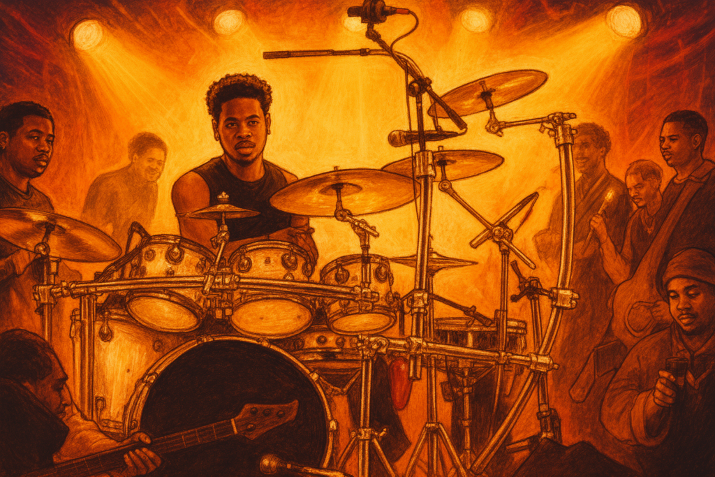 John Paris, drummer van Earth, Wind & Fire, ligt in een ziekenhuisbed met medische apparatuur rondom hem.