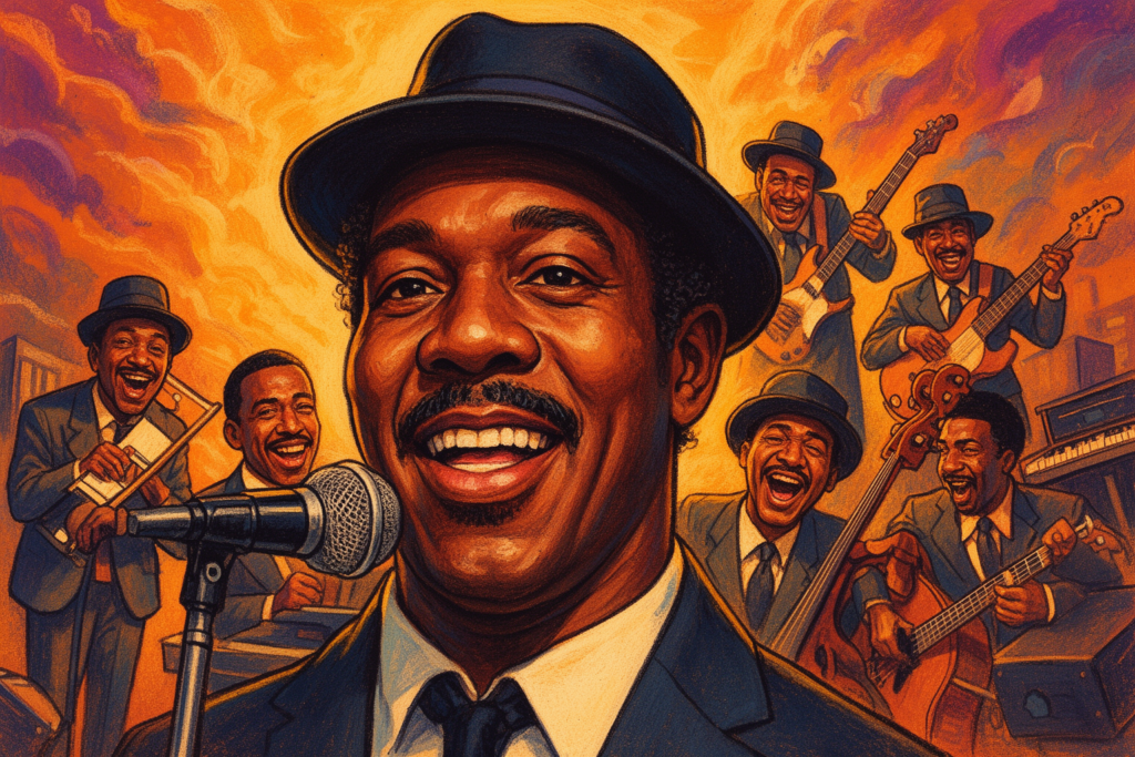 Portret van Kenny Gamble, mede-oprichter van Philadelphia International Records en invloedrijke architect van de Philadelphia Sound soulmuziek.