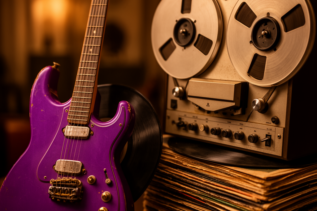 Albumhoes van Prince's postume album 'Timeless' met 10 zeldzame en ongehoorde tracks uit zijn legendarische Vault.