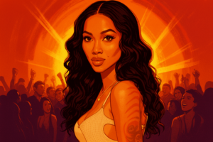 Jhené Aiko en Kendrick Lamar samen op een albumhoes met een intieme sfeer.