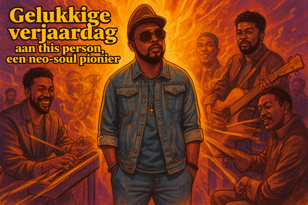 Een foto toont Musiq Soulchild die een zangerige en expressieve uitstraling heeft.