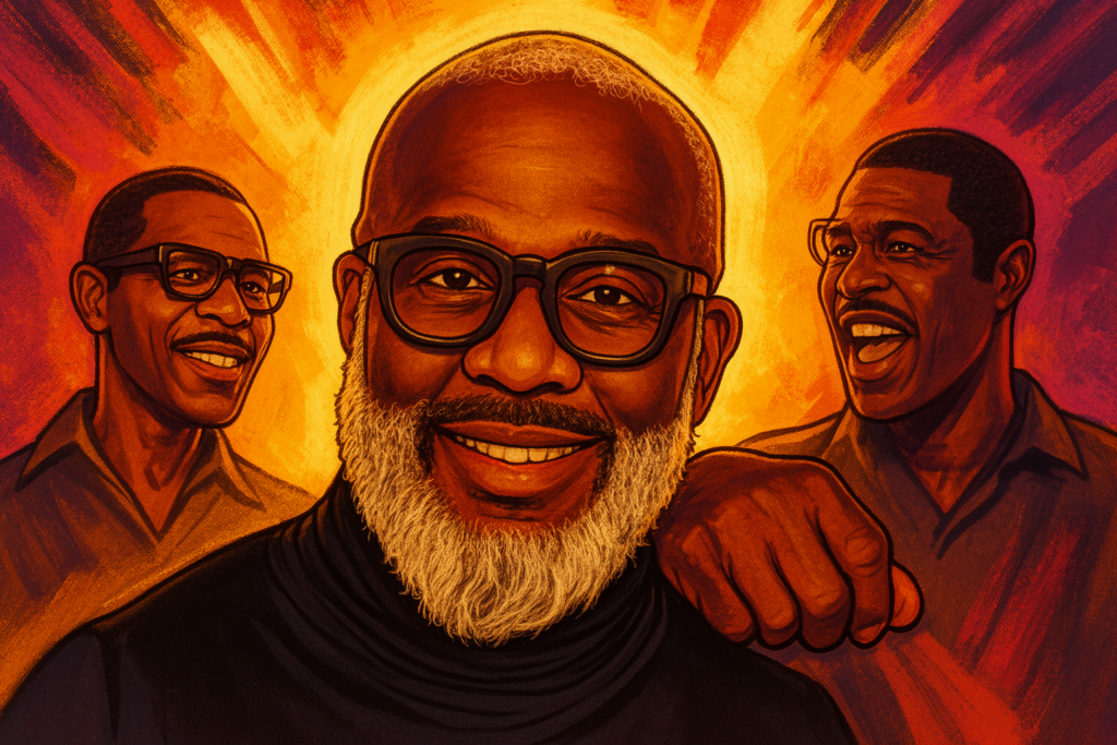 BeBe Winans op een podium zingt tijdens een optreden.